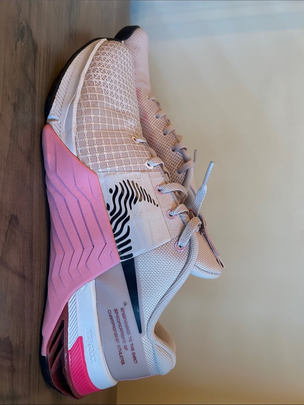 Women’s Nike Pink & white metcon Sneakers